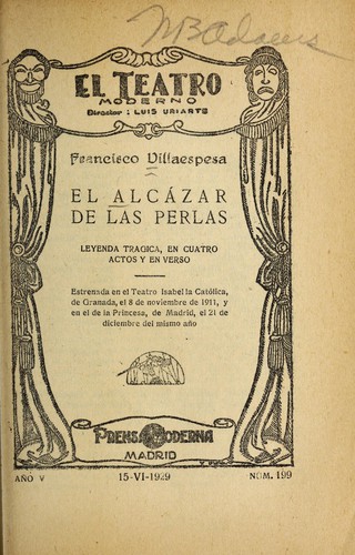 Portada de El alcázar de las perlas