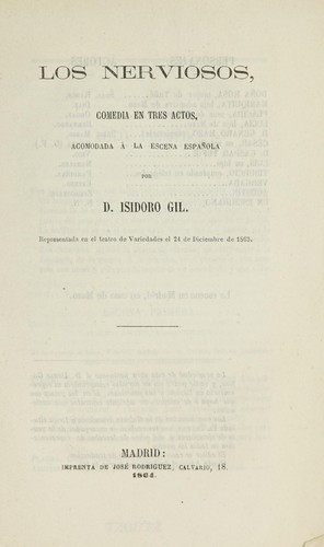 Portada de Los nerviosos