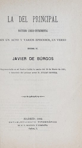 Portada de La del principal