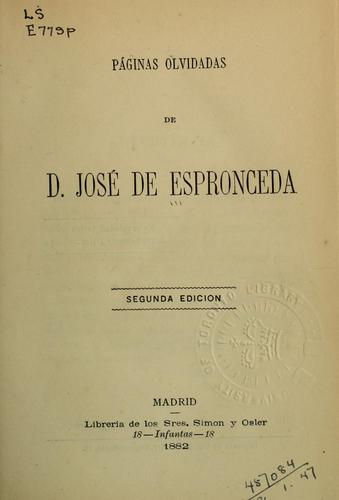 Portada de Páginas olvidadas