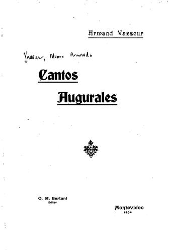 Portada de Cantos augurales
