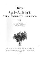 Portada de Obra completa en prosa