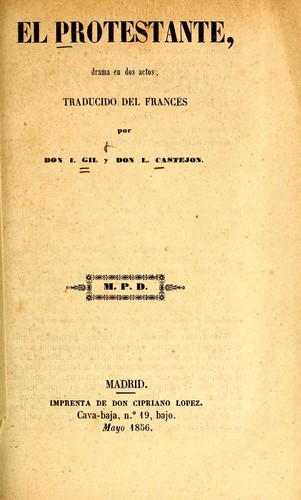Portada de El protestante