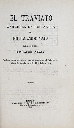 Portada de El traviato