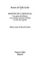 Portada de Martes de carnaval
