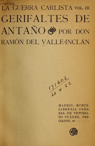 Portada de Gerifaltes de antaño