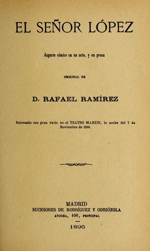 Portada de El señor López