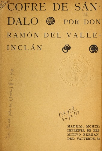Portada de Cofre de Sándalo