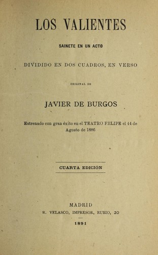 Portada de Los valientes