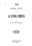Portada de Primer Canto de la Divina Comedia