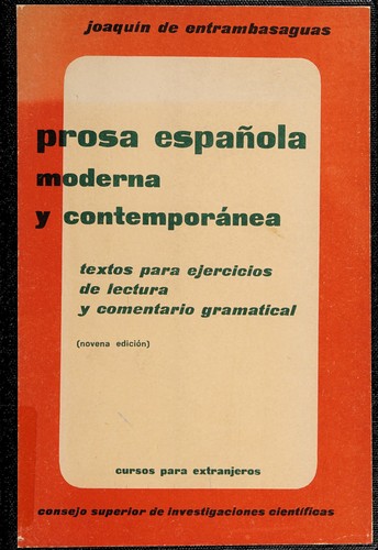 Portada de Prosa española