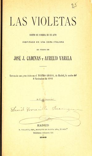 Portada de Las violetas