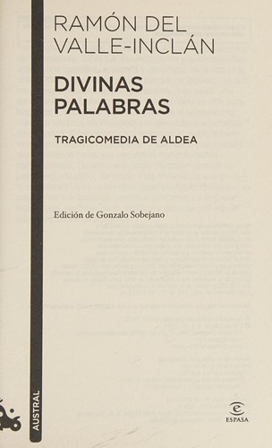 Portada de Divinas palabras