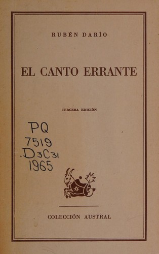 Portada de El canto errante