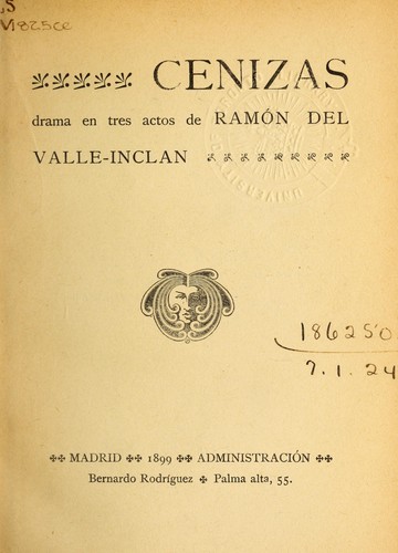 Portada de Cenizas