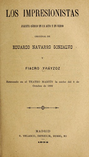 Portada de Los impresionistas