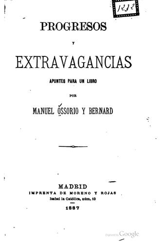 Portada de Progresos y extravagancias apuentes para un libro