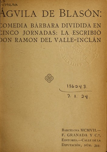 Portada de Águila de blasón